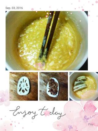 Egg-flavored Lotus Root Clamp recipe