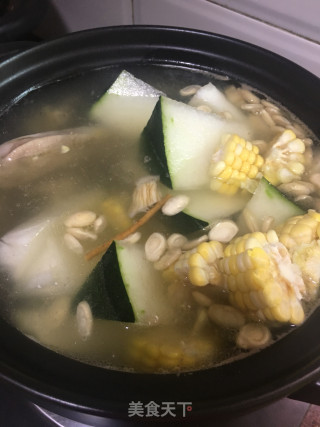 Winter Melon and Barley in Pot Muscovy Duck (relieving Heat and Moisture Soup) recipe