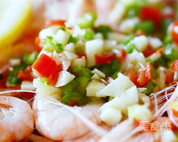 Sour and Spicy Appetizing Thai Steamed White Shrimp recipe