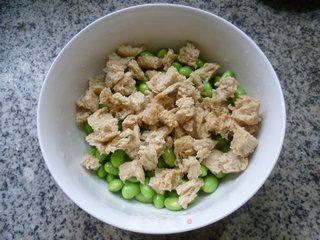 Drunk Bran Mixed with Edamame recipe