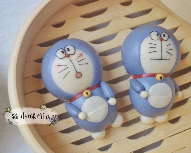 Cartoon Steamed Bun (doraemon)--original recipe