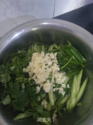 Cucumber Mixed with Dried Bean Curd recipe