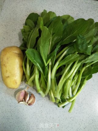 Stir-fried Choy Sum with Potatoes recipe