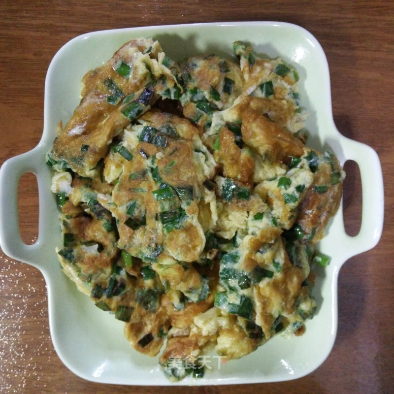 Fried Eggs with Leek recipe