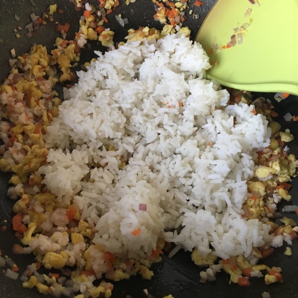 Colorful Shrimp Fried Rice recipe
