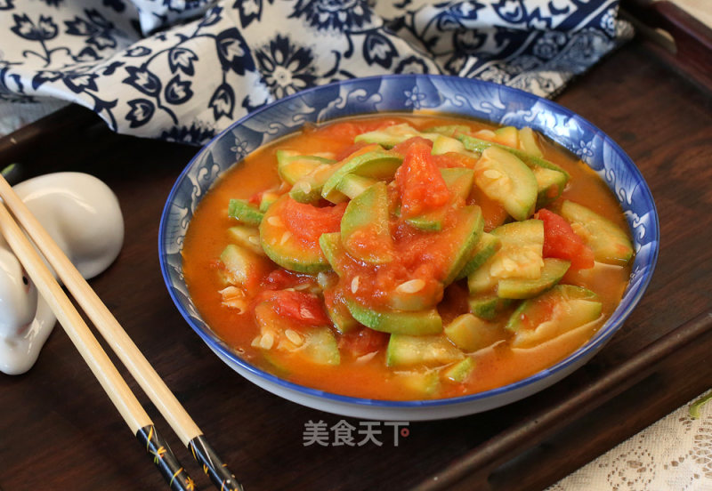 "quick Lazy Meal" Stir-fried Zucchini with Tomatoes recipe