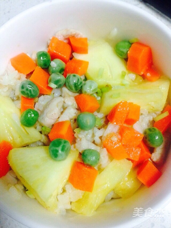 Chicken Carrot Pea Pineapple Fried Rice recipe