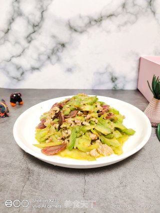 Stir-fried Bitter Gourd with Barbecued Pork recipe