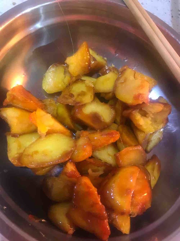 Sweet and Crispy Candied Sweet Potatoes recipe