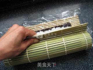 Avocado Ham Sushi-two Rolls and Two Different Colors recipe