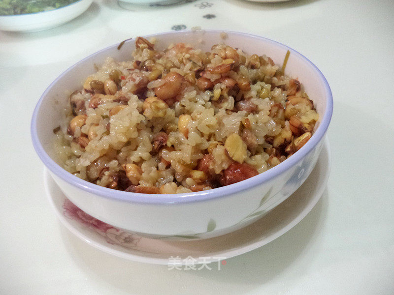 Glutinous Rice with Mung Beans and Lotus Seed Rice recipe