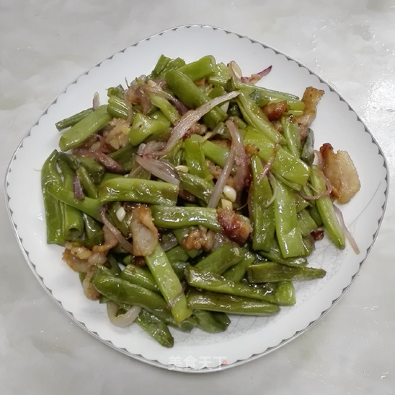Stir-fried Pork Belly with Beans recipe