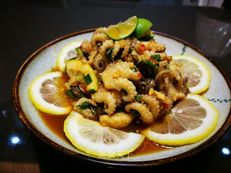 Lime Mustard Spicy Octopus recipe