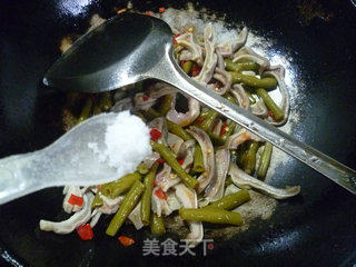 Stir-fried Pork Belly with Sour Beans recipe