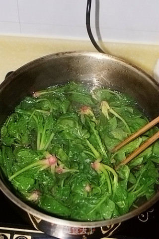 Vermicelli with Spinach and Dried Shrimp recipe