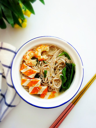 Soba Noodles with Seafood and Vegetables recipe