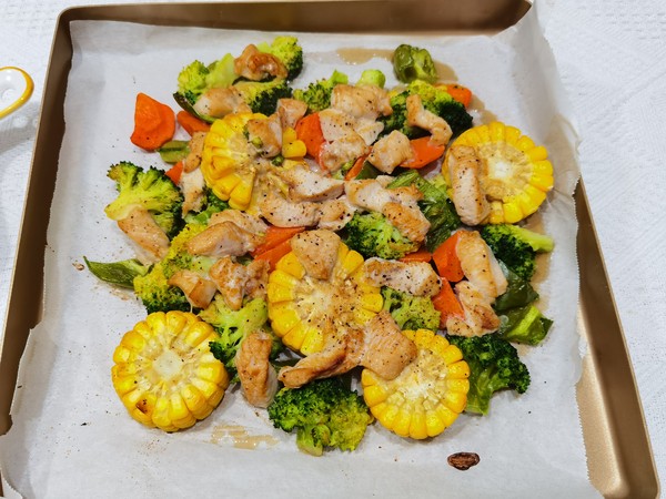 Broccoli Corn Grilled Chicken Breast recipe