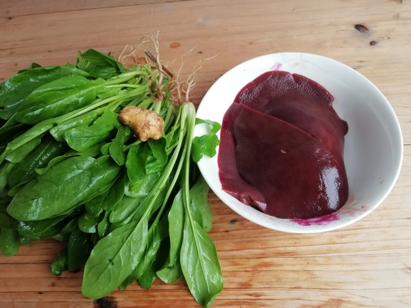 Spinach and Pork Liver Soup recipe