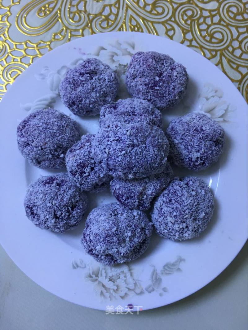 Purple Sweet Potato Glutinous Rice Cake recipe