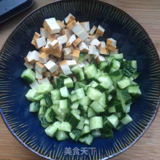 Cucumber Mixed with Dried Bean Curd recipe