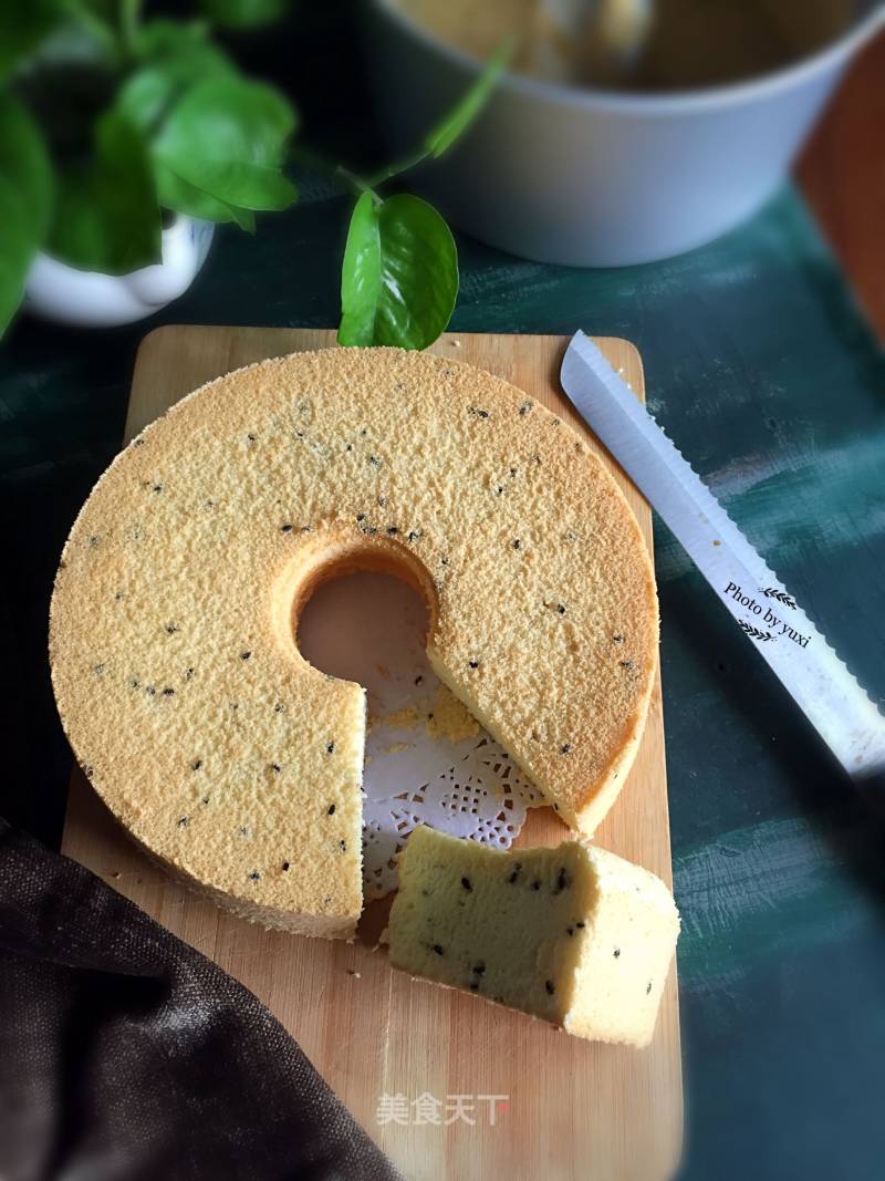 #新良first Baking Competition#black Sesame Chiffon recipe