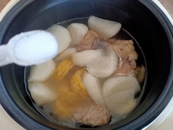 Turnip and Corn Chicken Soup recipe