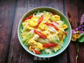 Scrambled Eggs with Green Onions recipe