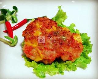 Fragrant and Sweet, My Favorite-green Bean Corn Shrimp Cake recipe