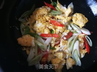 Scrambled Eggs with Green Onions recipe