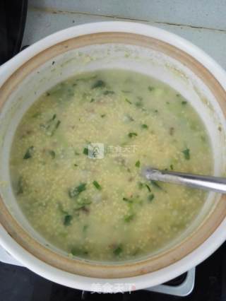 Millet Canola Porridge with Minced Meat recipe