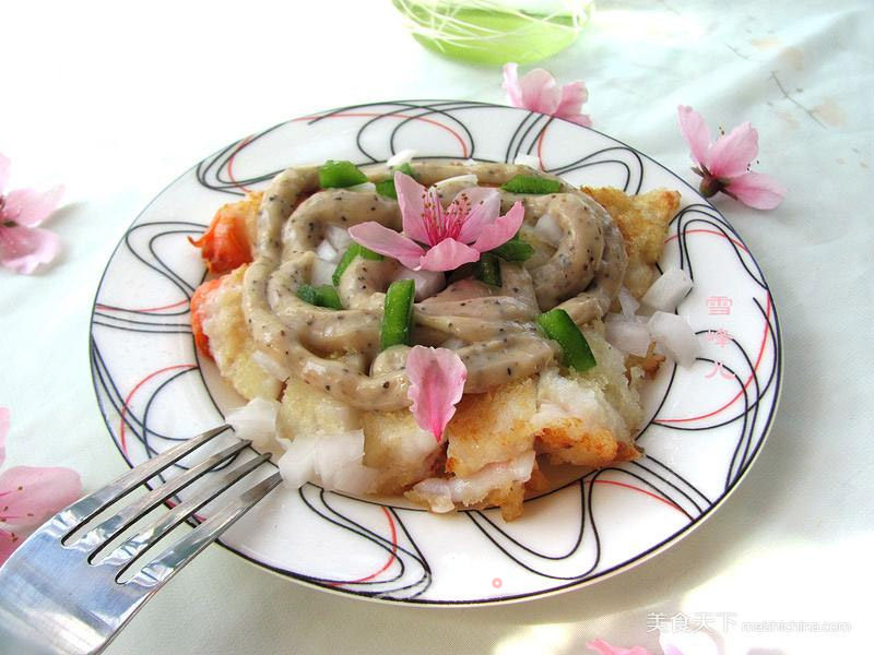 Trial Report of Chobe's Series of Products-salad and Shrimp Steaks with Peach Blossoms recipe
