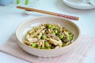 Fried Squid with Edamame and Pickled Vegetables recipe