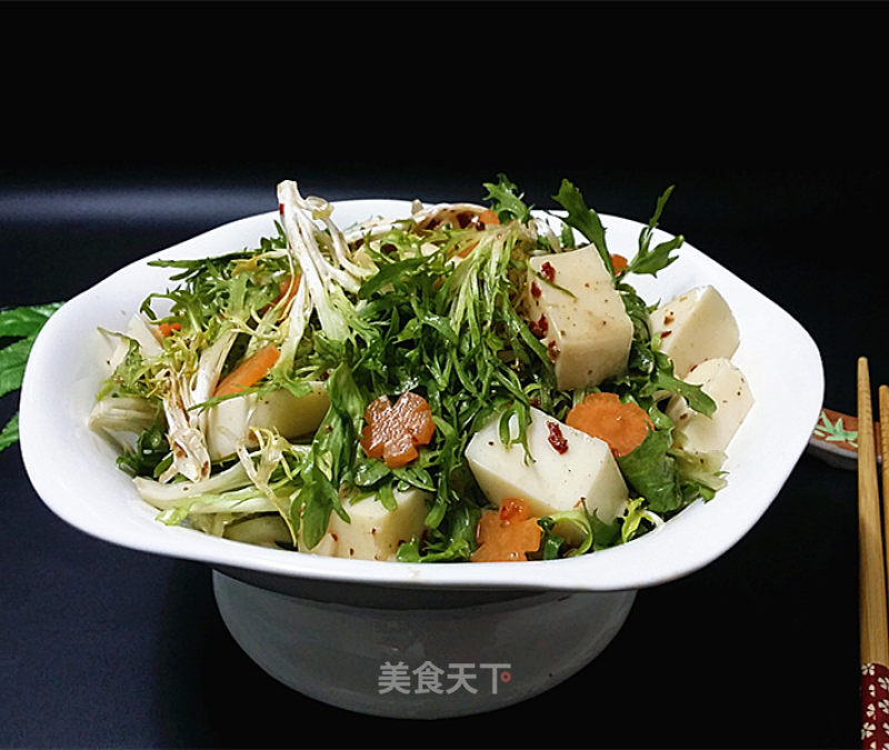 #春食野菜香# Kuju Milk Fu Salad recipe
