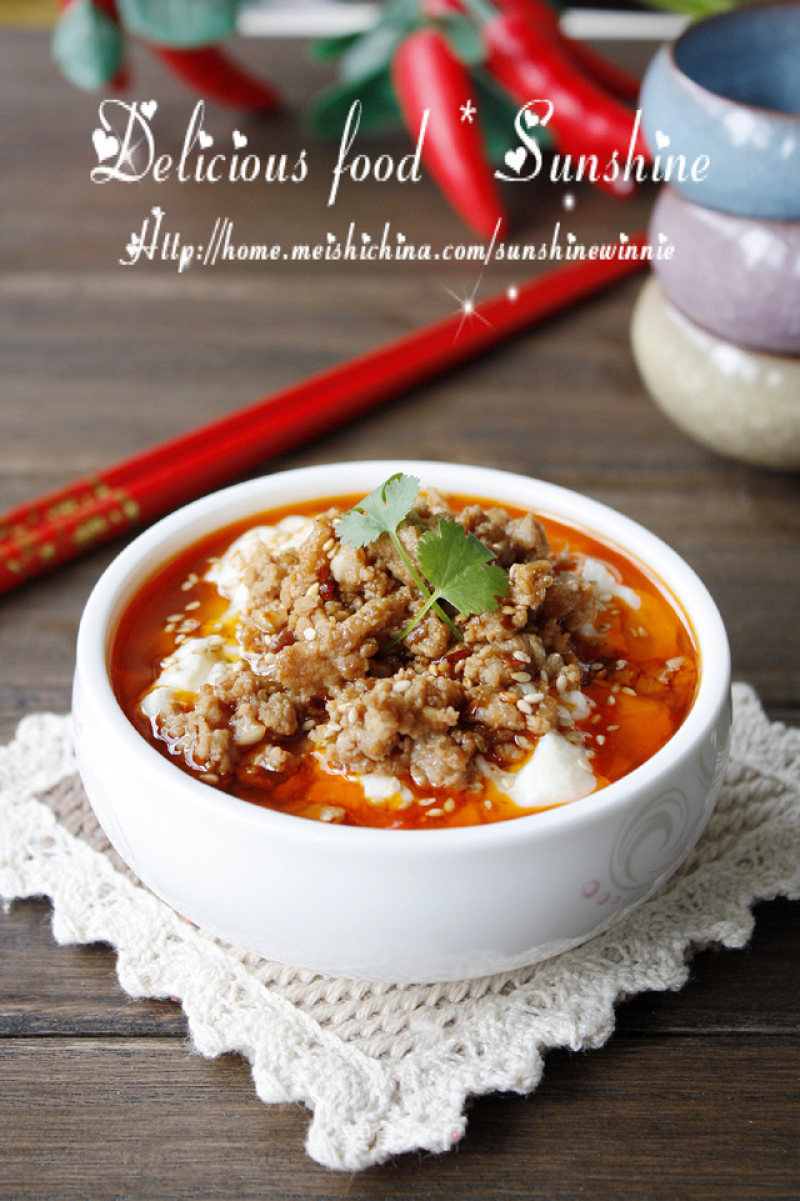 Homemade Tofu is More Delicious-----homemade Tofu with Minced Meat recipe