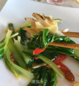 Abalone with Spinach in Oil recipe
