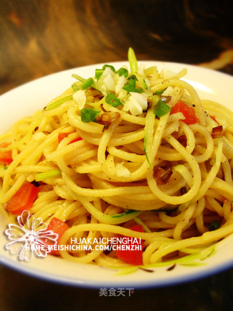 Scallion Oil Flavored Pasta recipe