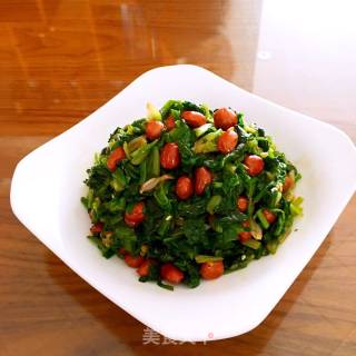 Peanuts Mixed with Spinach recipe