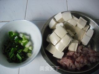 Tofu with Minced Pork in Soy Sauce recipe