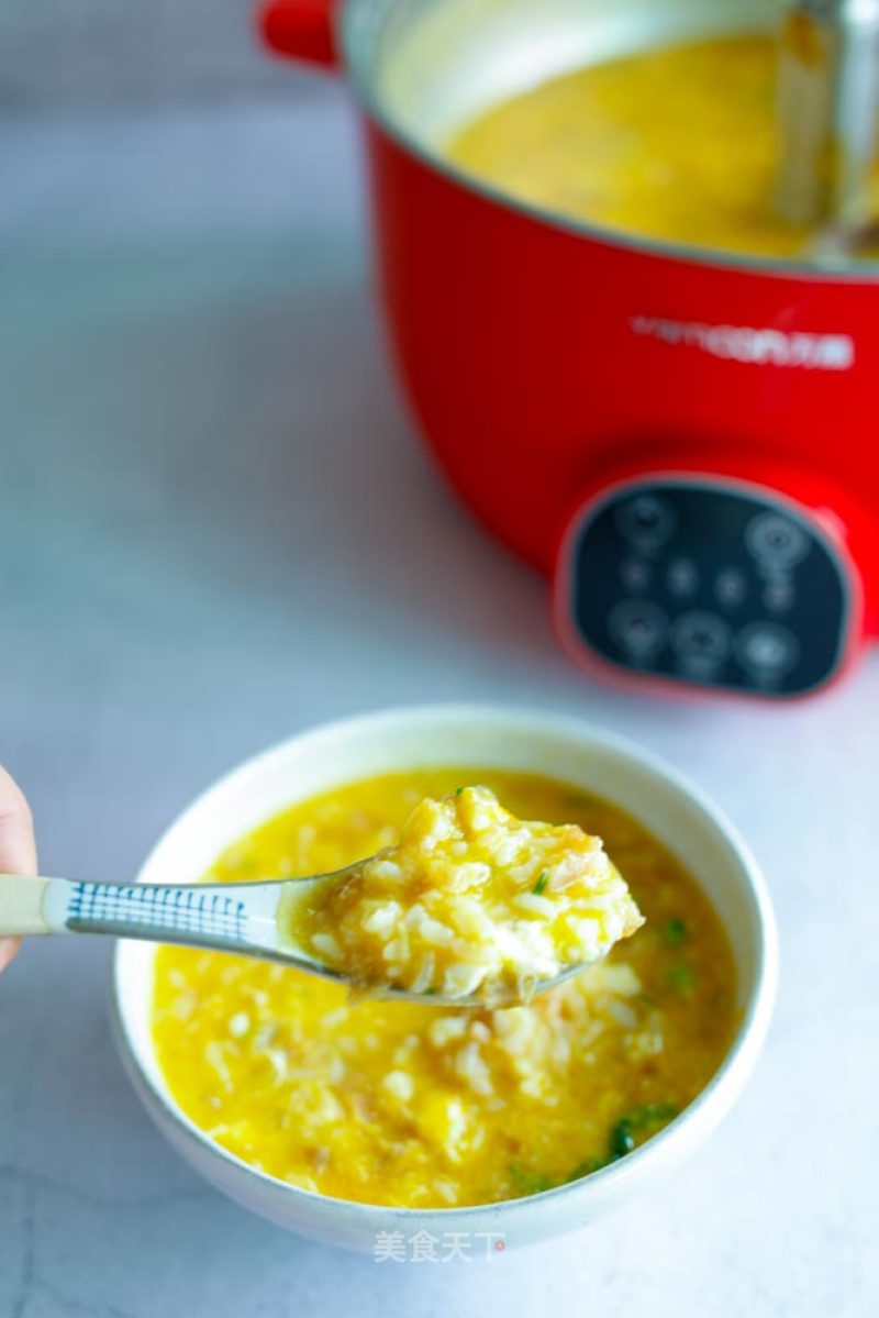 Pumpkin and Egg Beef Congee recipe