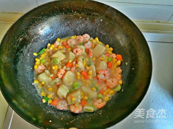 Fried Rice Cake with Shrimp recipe