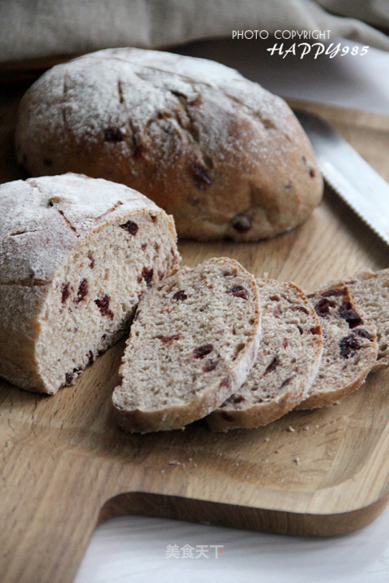 Low-fat and Low-calorie Bread-cranberry Whole Wheat Bread recipe