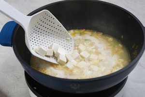 Salted Egg Yolk Tofu Soup recipe