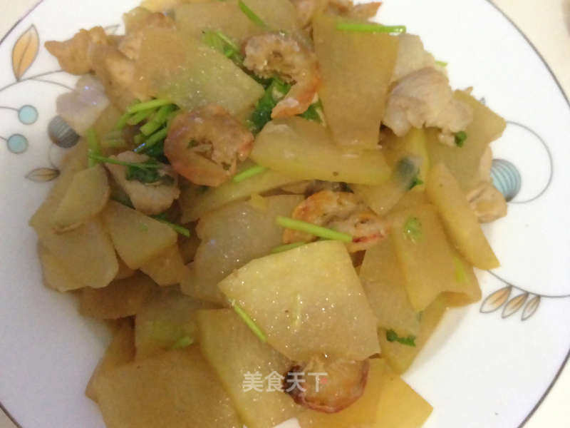 Home Cooking: Braised Shrimp with Winter Melon recipe