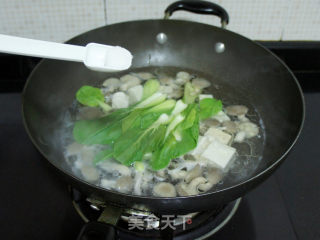 Mushroom Rape Tofu Soup recipe