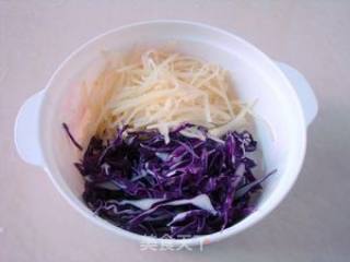 Purple Cabbage Mixed with Potato Shreds recipe