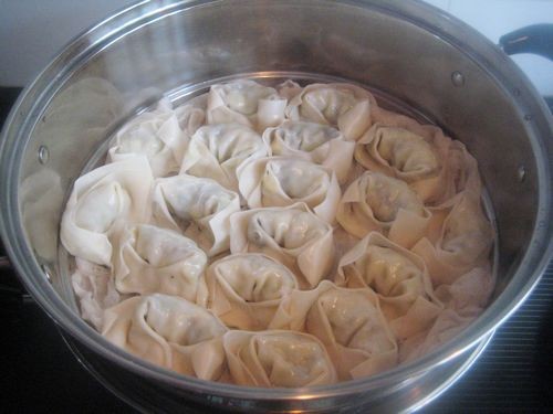 Steamed Wontons with Cabbage and Vegetarian Stuffing recipe