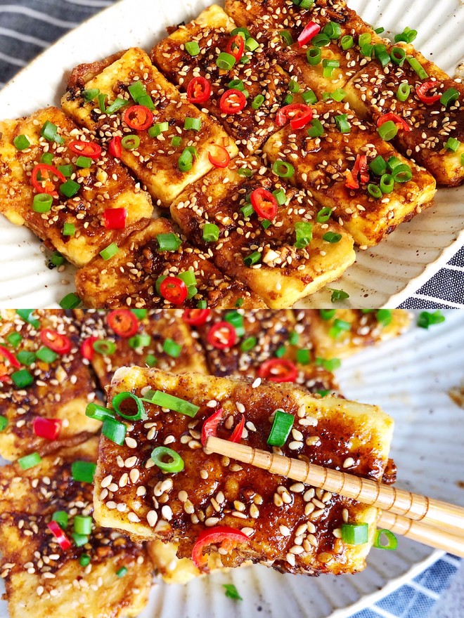 Spicy and Crispy Tofu, No Oven Needed, Tender and Spicy on The Outside recipe