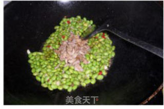 Fried Pork with Edamame recipe