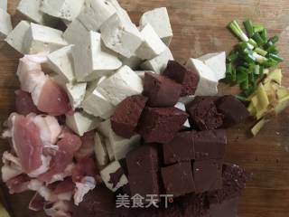 Pork Stewed Duck Blood Tofu recipe