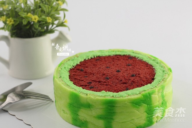 Summer Fresh & Watermelon Cake recipe